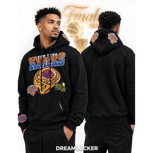 Pro Standard NY Knicks Finals Champions Hoodie Black Patch Embroidered Small NBA